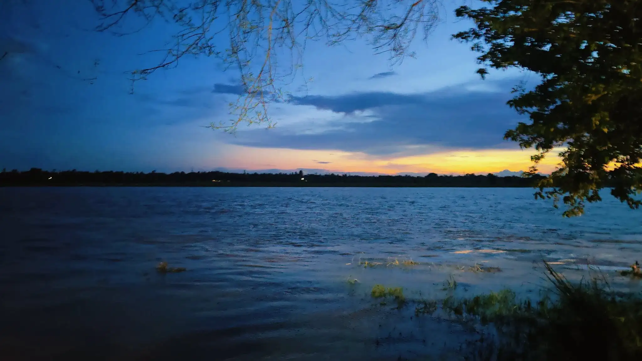 Golden Ganga sunset from Tarangini Resort